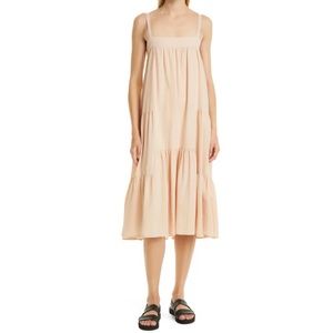 JENNI KAYNE SEERSUCKER SUMMER DRESS IN BLUSH